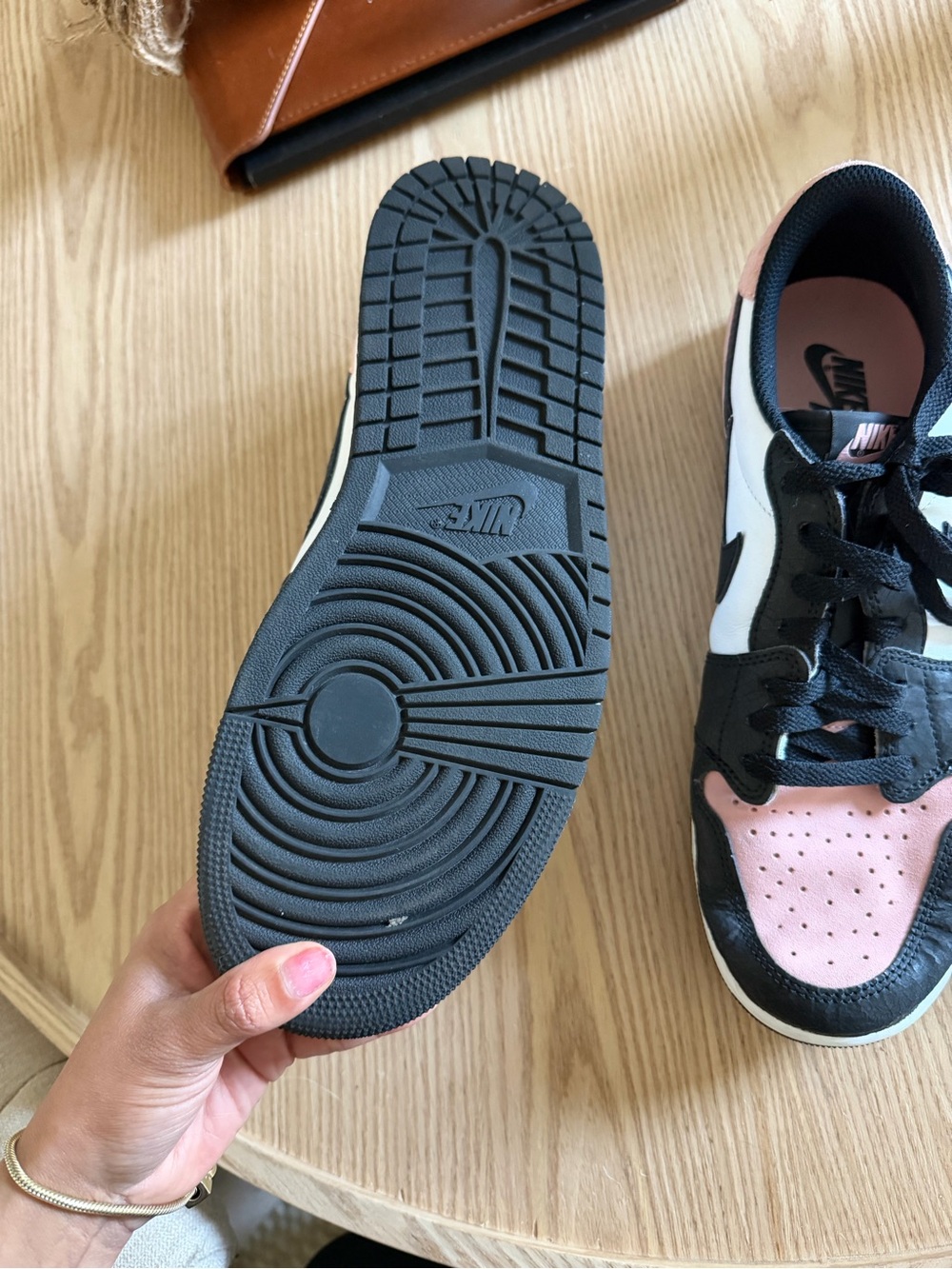 Nike Low-Top Sneakers in Black, White & Pink - Picture 2 of 7